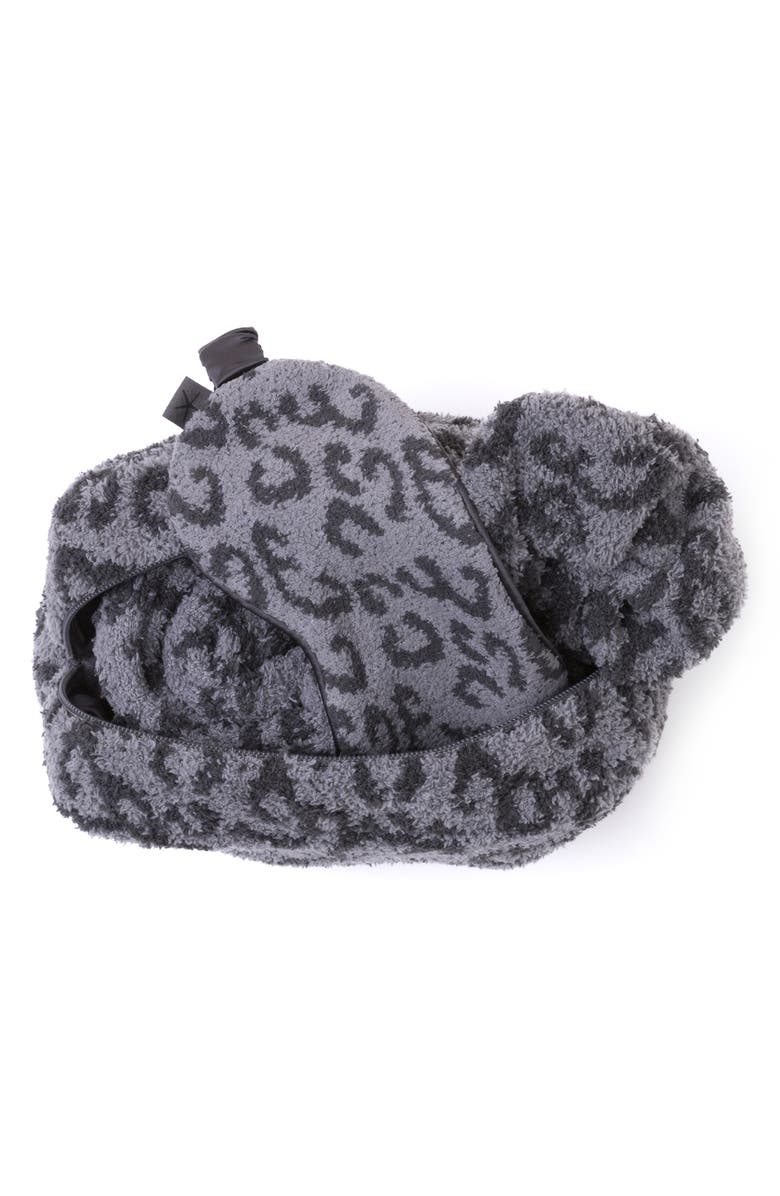 Barefoot Dreams<sup>®</sup> In the Wild Eye Mask, Socks & Scrunchie Travel Set, Alternate, color, Graphite/Carbon
