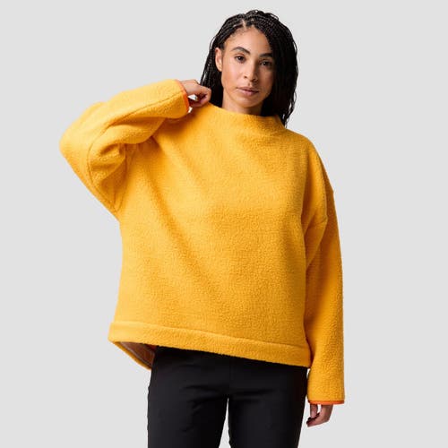 Backcountry Wander Pile-fleece Mock-neck Top In Yellow