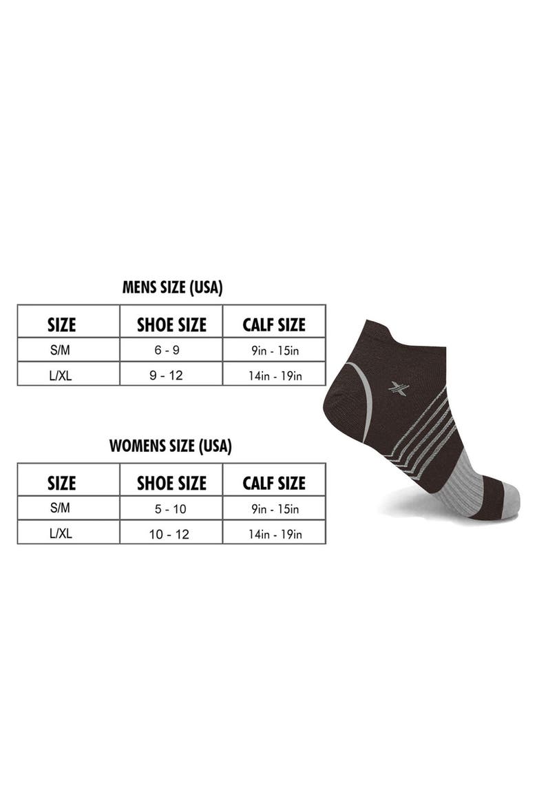 Ultra V Stripe Compression Ankle Socks, Alternate, color, BLACK ASSORTED