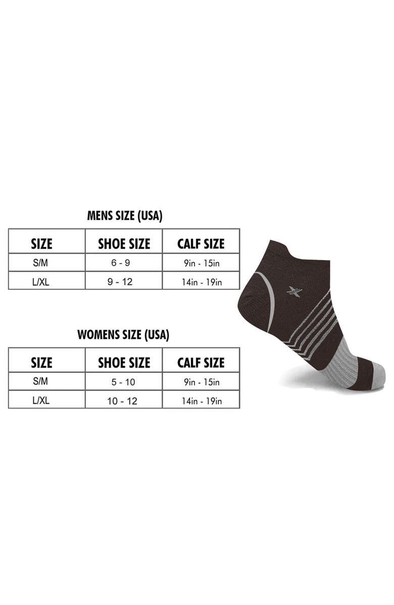 EXTREME FIT Ultra V Stripe Compression Ankle Socks, Alternate, color, Black Assorted