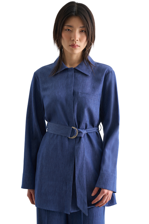 Mizalle Belted Tunic In Multi