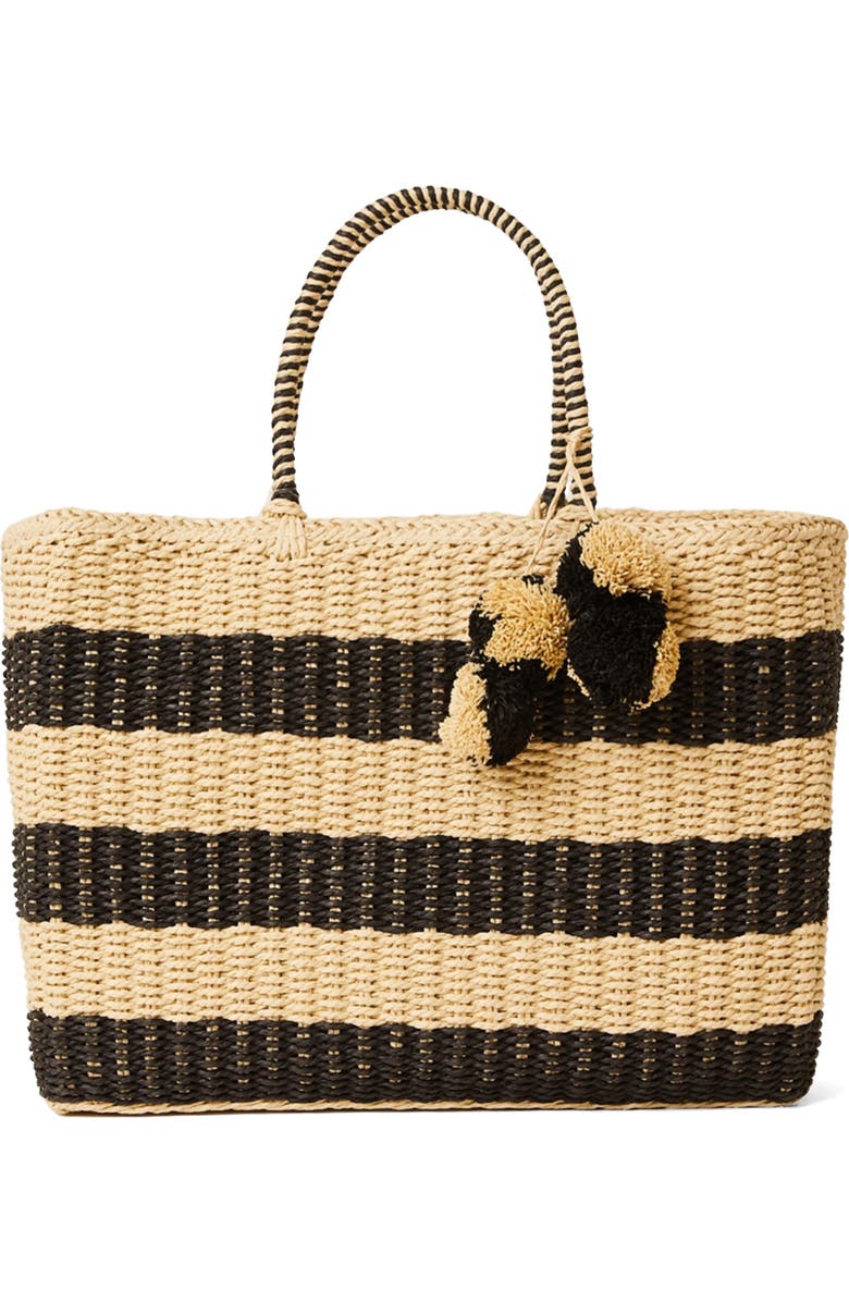 BTB Los Angeles Poppy Large Straw Tote, Main, color,