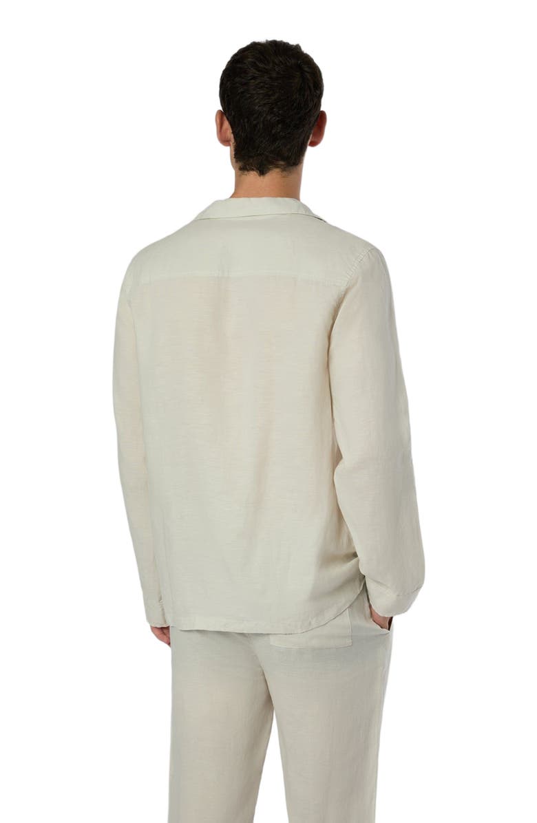 Onia Linen Home Long Sleeve Camp Shirt, Alternate, color, Stone
