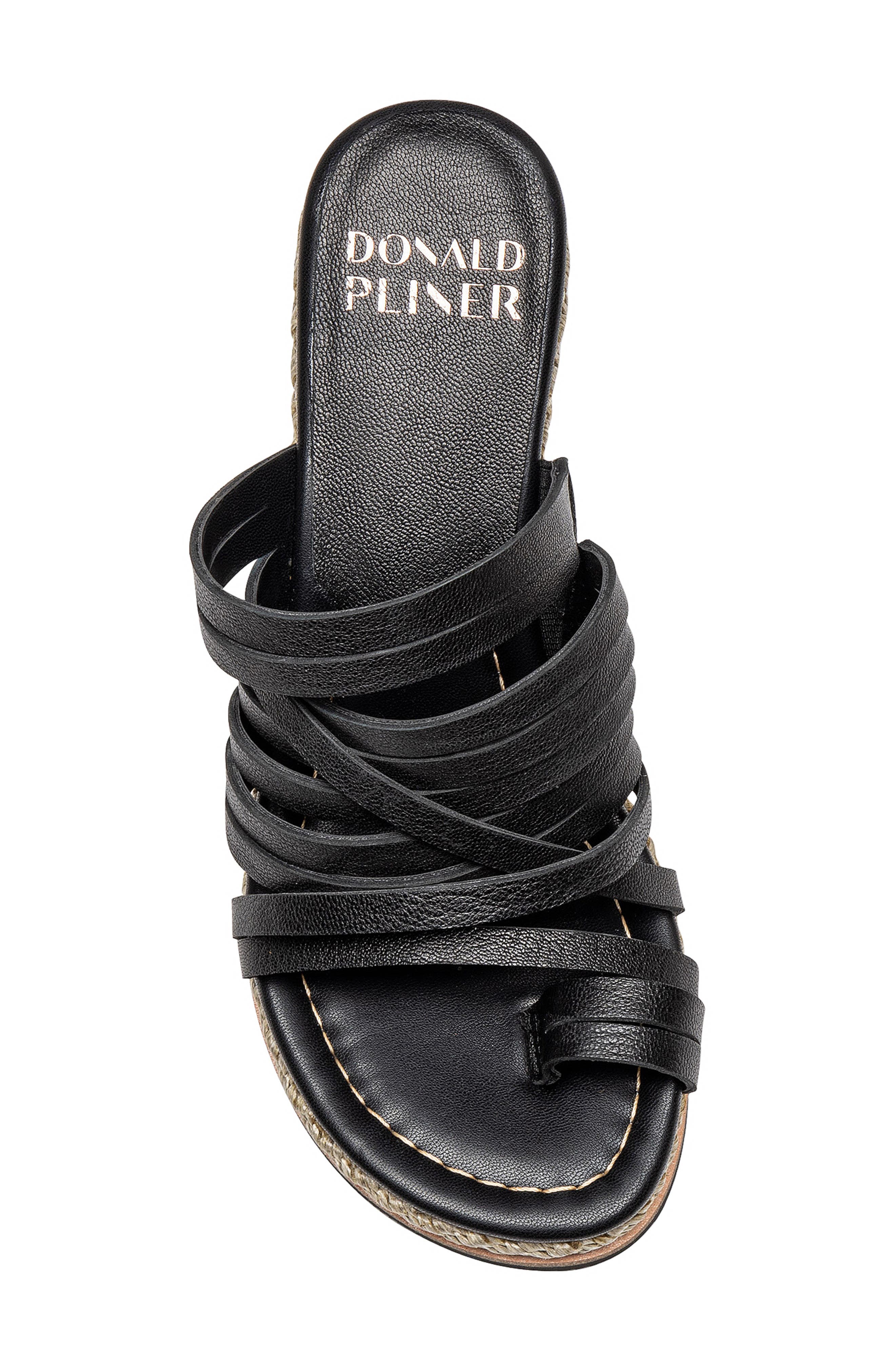 Donald Pliner Espadrille Wedge Sandal, Alternate, color, Black