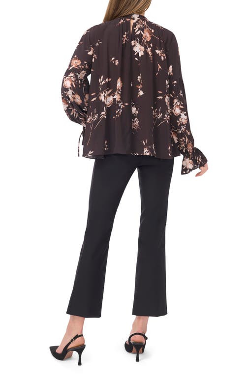 Ted Baker Fleur Tie Sleeve Top In Brown