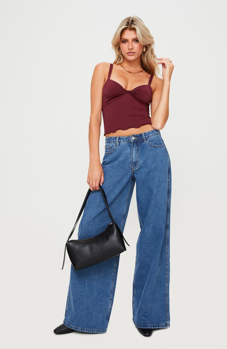 Princess Polly Greyer Twist Front Camisole, Alternate, color, Dark Red