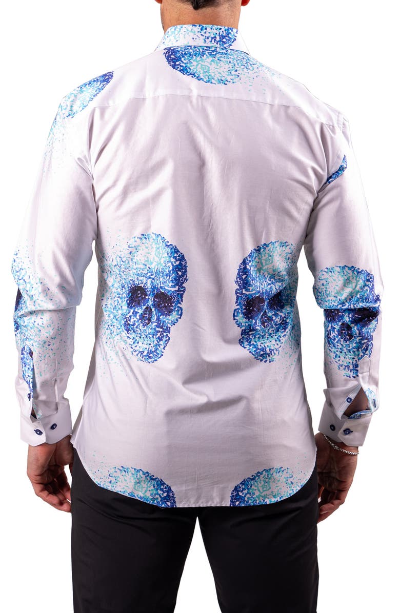 Maceoo Fibonacci Resistance Contemporary Fit Button-Up Shirt, Alternate, color, White