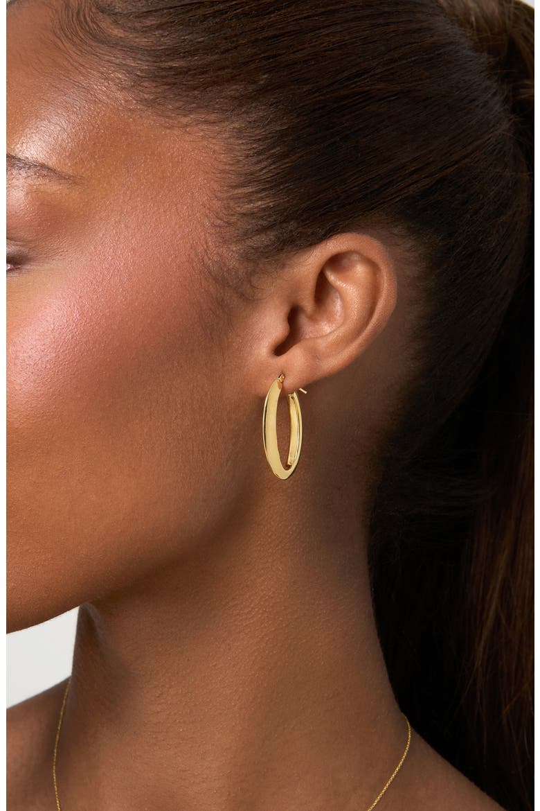 14K Gold Oval Hoop Earrings (Nordstrom Exclusive), Alternate, color, 14K YELLOW GOLD