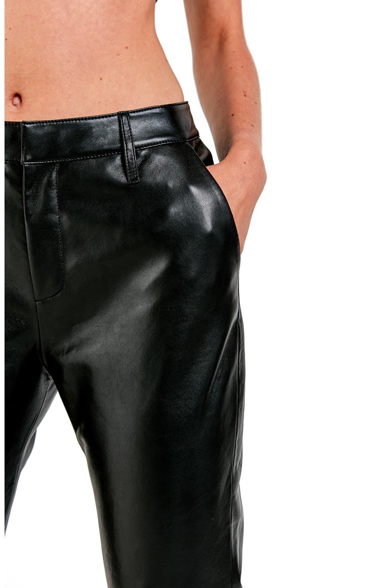 Jordan Recycled Leather Trousers, Alternate, color, BLACK