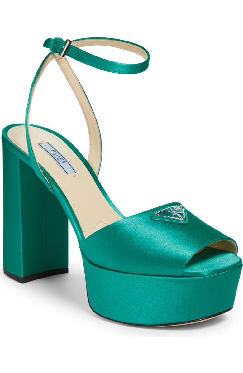 Prada Plateau Ankle Strap Platform Sandal, Main, color,