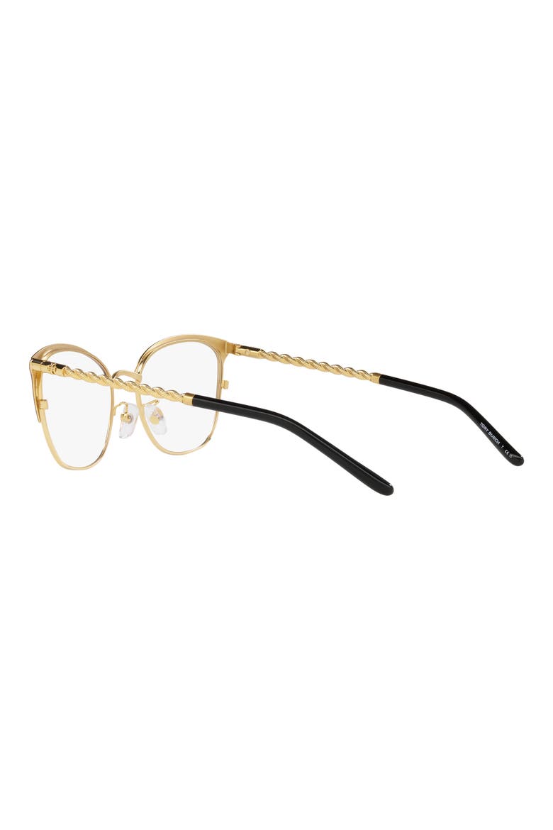 53mm Square Optical Glasses, Alternate, color, SHINY GOLD