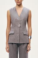 Nocturne Tailored Button Front Vest