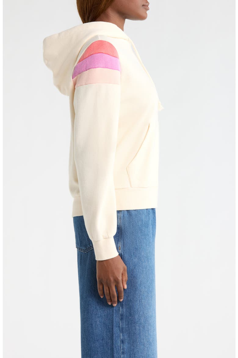 Colorblock Cloud 9 Fleece Hoodie, Alternate, color, ANTIQUE WHITE