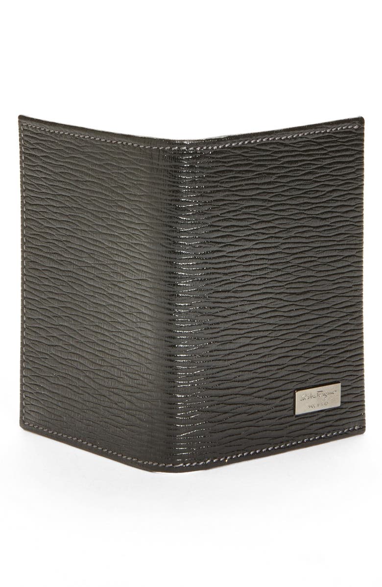 FERRAGAMO Salvatore Ferragamo Stamped Calf Card Wallet, Alternate, color,