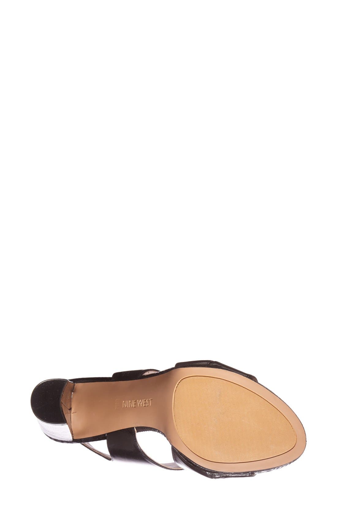 'Wade' Leather Sandal, Alternate, color, BLACK LEATHER