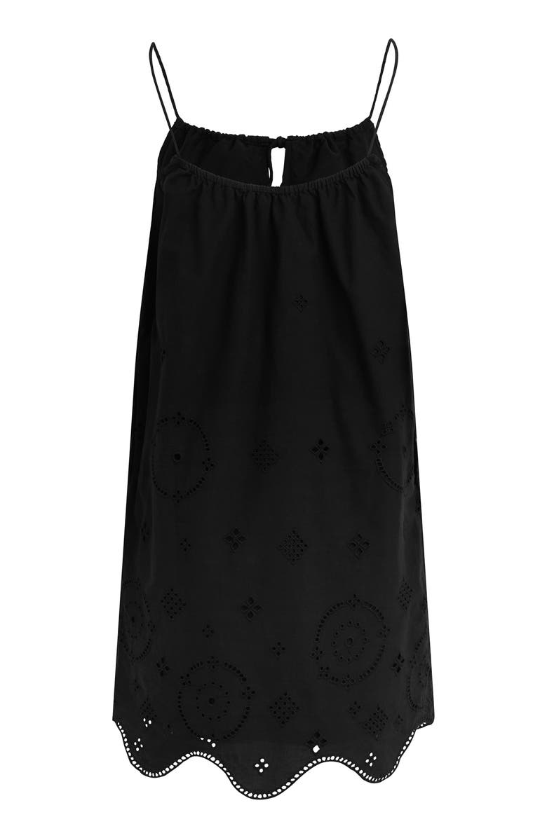 Favorite Daughter The Pretty Please Embroidered Hem Detail Cotton Minidress, Alternate, color, 