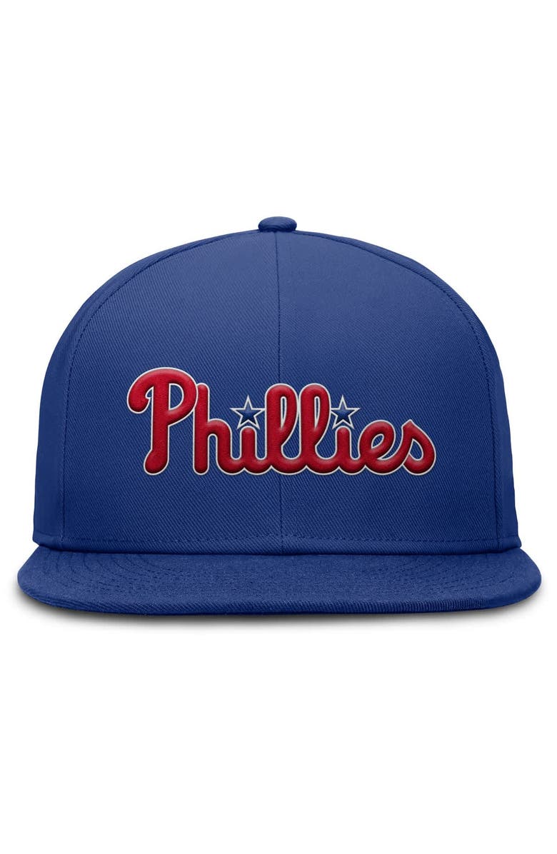 Nike Men's Nike Royal Philadelphia Phillies Wordmark Dri-FIT Round Bill True Fitted Hat, Alternate, color, Royal