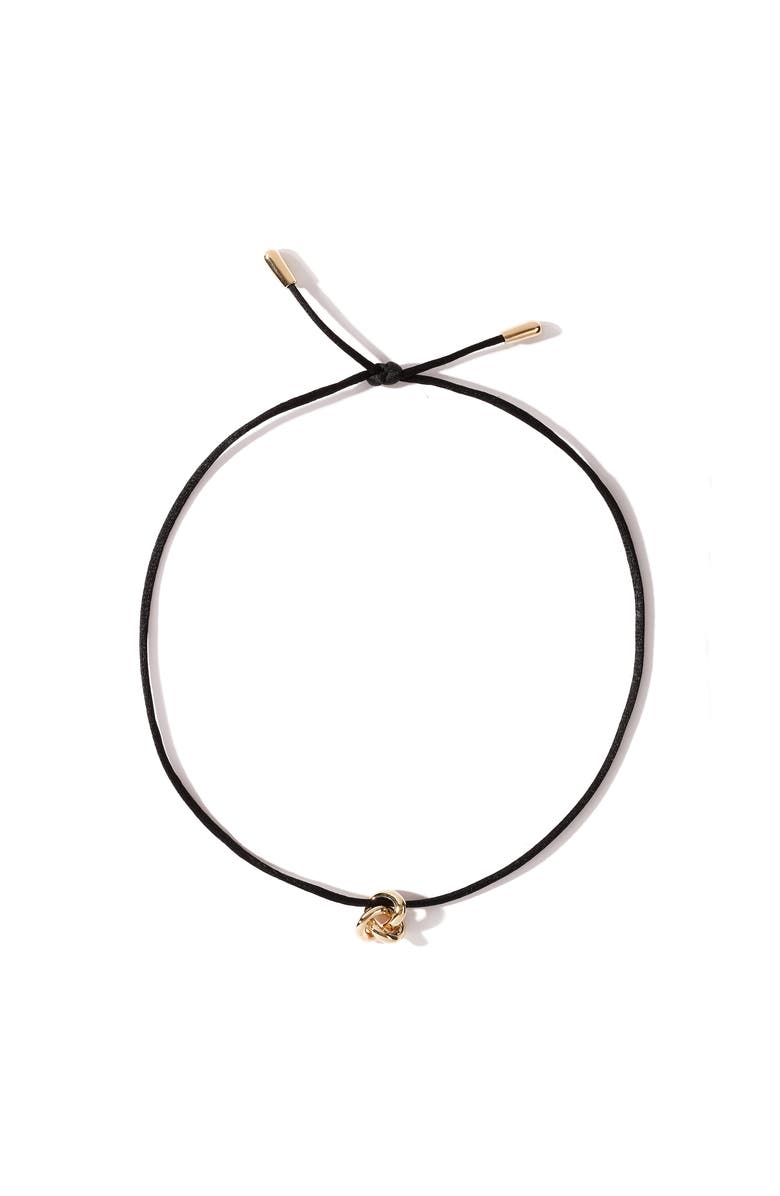 Otiumberg 14kt Gold Vermeil Cord Knot Necklace, Main, color, Yellow Toned Gold