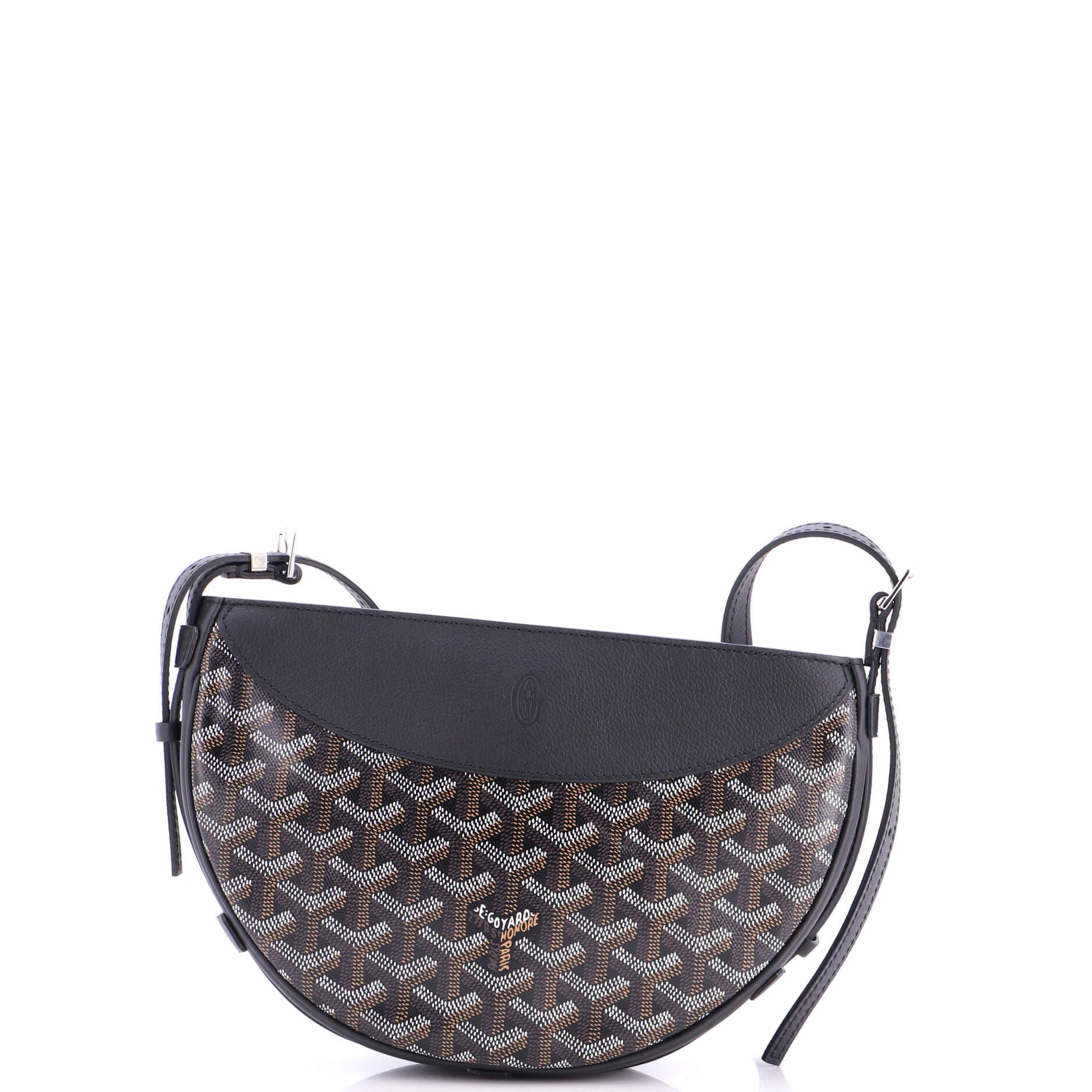 Pre-Owned Goyard Hirondelle Shoulder Bag Coated Canvas and Leather, Alternate, color, Black