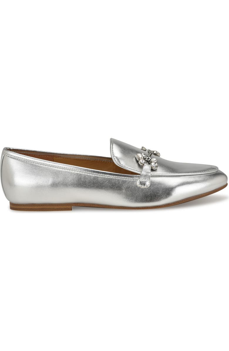 Nine West Bennit Bit Loafer, Alternate, color, Silver