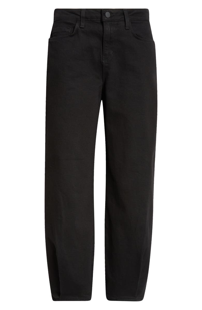 L'AGENCE Krista High Waist Barrel Jeans, Alternate, color, Saturated Black