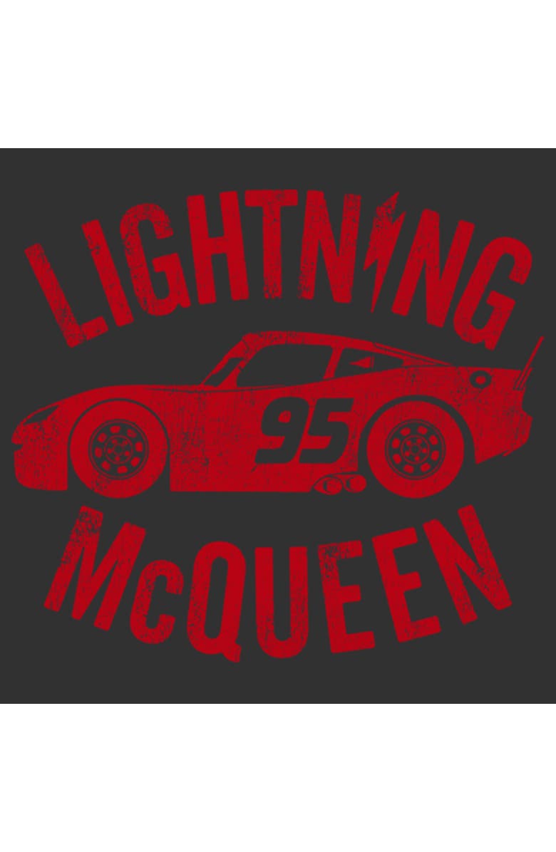 Cars Men's Cars Lightning McQueen  Graphic T-Shirt, Alternate, color, Charcoal Heather