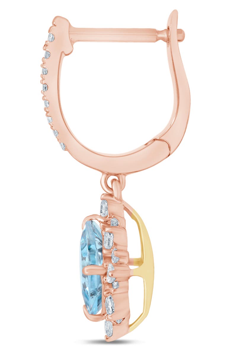 Truly Zac Posen Princess Aquamarine & Diamond Dangle Earrings - 0.5ct., Alternate, color,