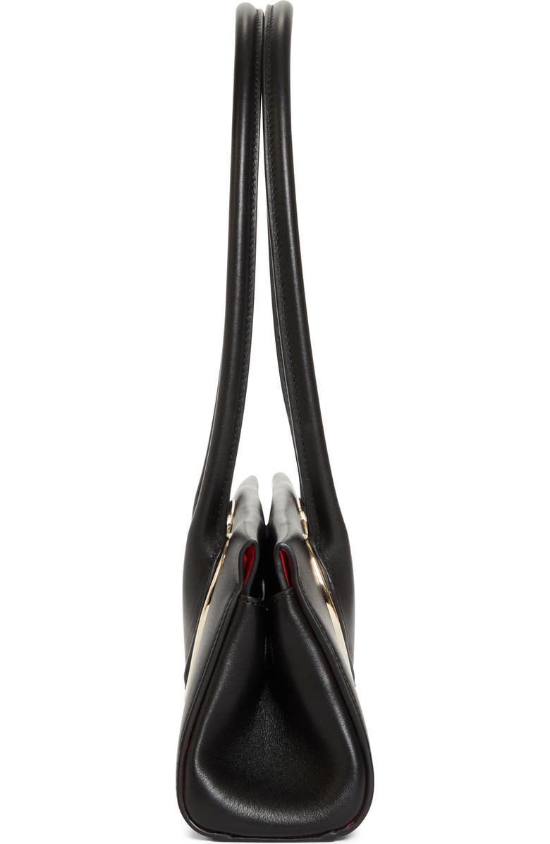 Christian Louboutin Calfskin Baguette Handbag, Alternate, color, Black