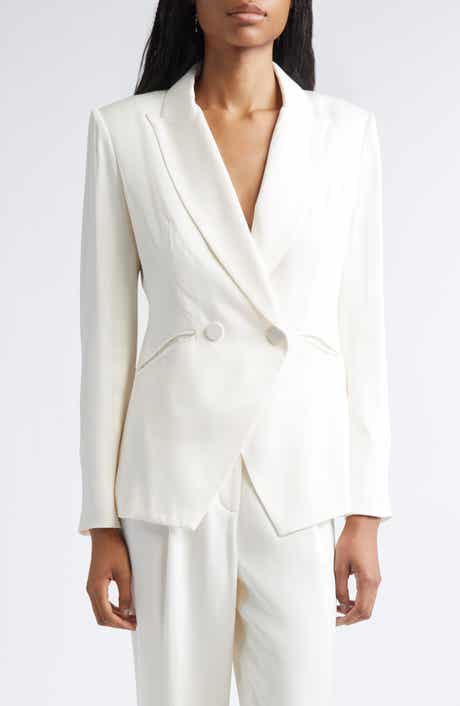 Veronica Beard Rickie Crepe Back Satin Dickey Jacket