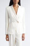 Veronica Beard Rickie Crepe Back Satin Dickey Jacket