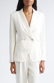 Veronica Beard Rickie Crepe Back Satin Dickey Jacket