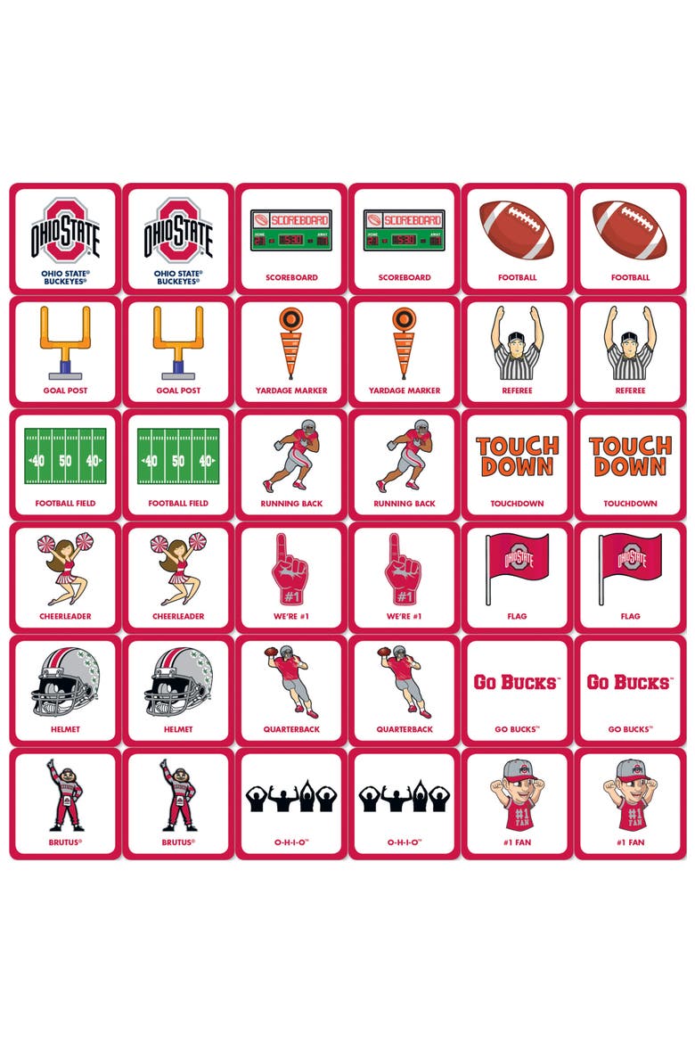 Ohio State Buckeyes Matching Game, Alternate, color, Multicolor