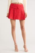 All in Favor Pleated Tweed Miniskirt