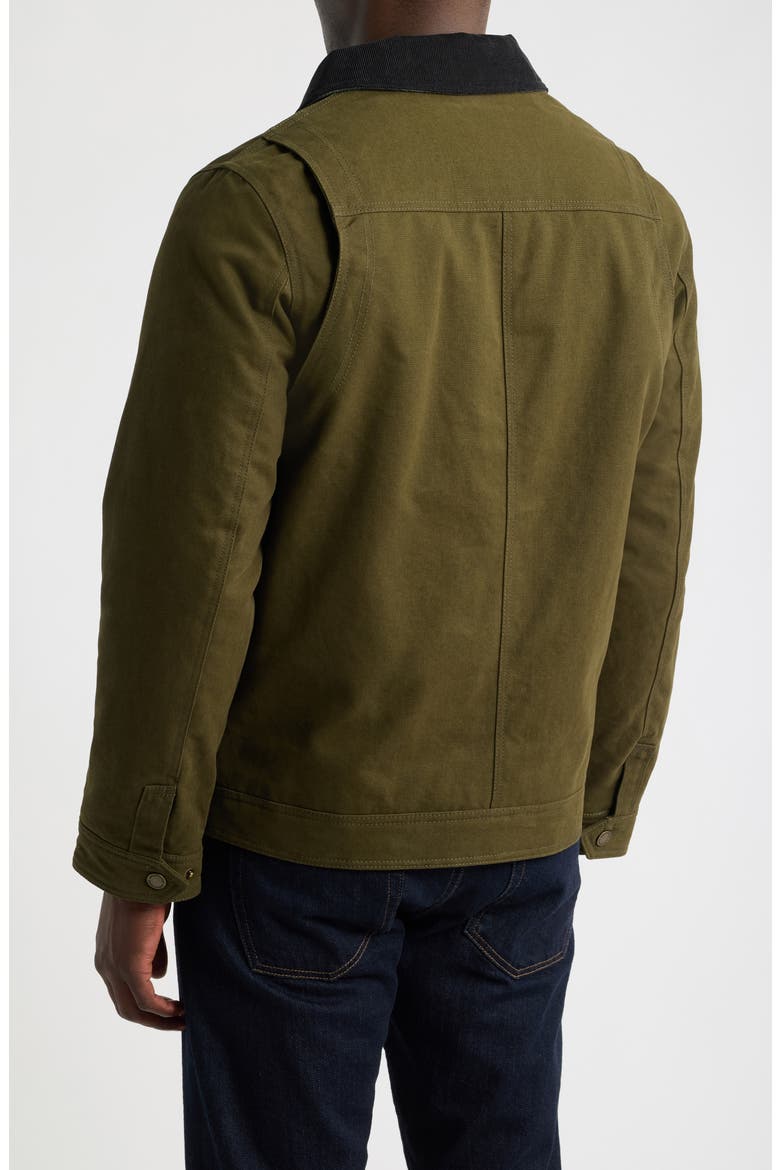 Carson City Cotton Canvas Ranch Jacket, Alternate, color, DARK OLIVE