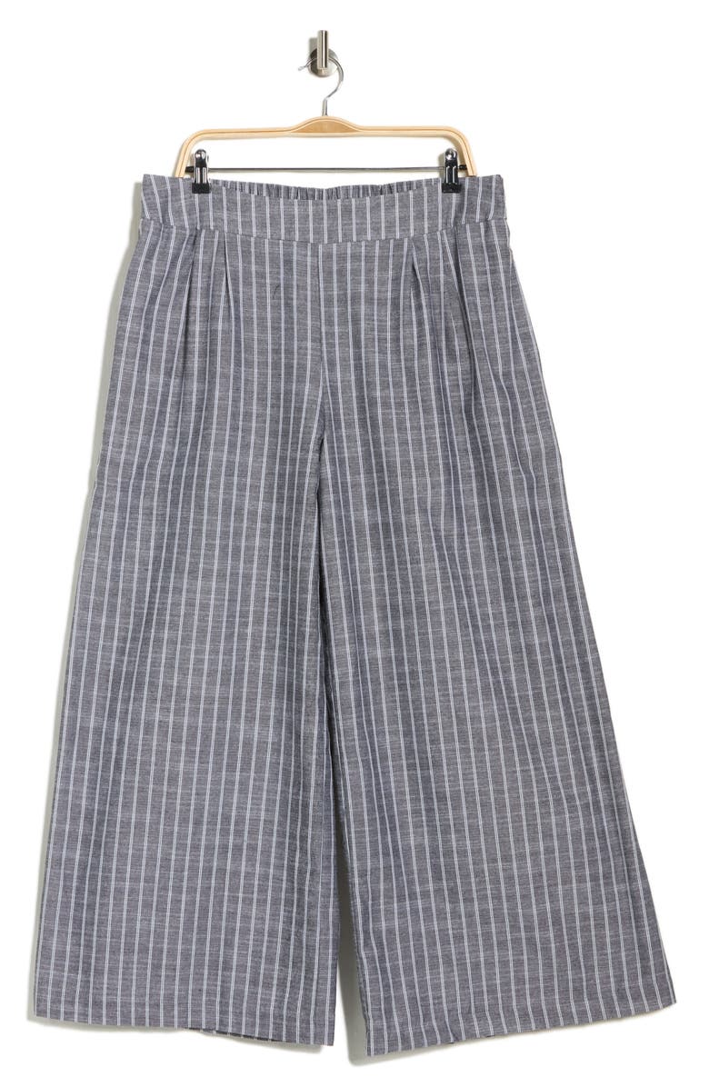 Renee C Tropical Print Wide Leg Pants, Main, color, Black