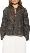 Alexia Admor Thalina Lace-Up Western Shirt