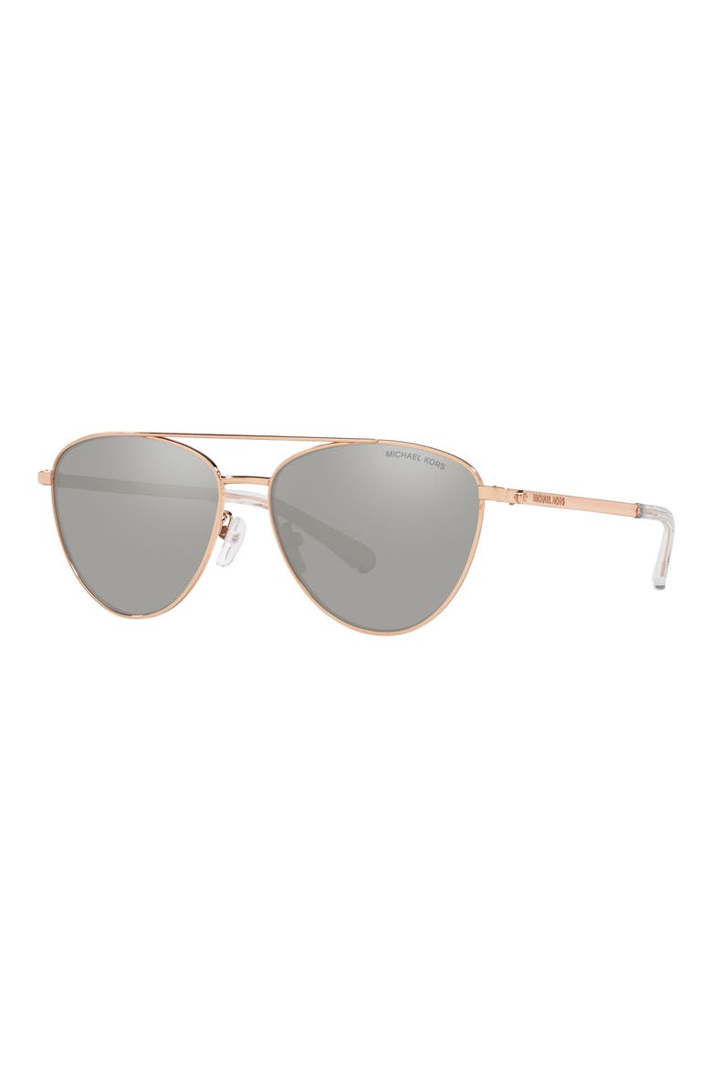 58mm Mirrored Aviator Sunglasses, Alternate, color, CREW BLUE / CREW BLUE MIRROR