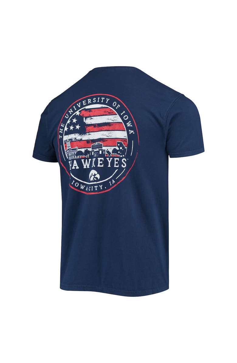 IMAGE ONE Men's Navy Iowa Hawkeyes Campus Americana T-Shirt, Alternate, color, 