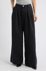 AllSaints Axis Pleated Wide Leg Jeans