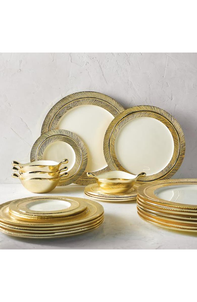 Lunares Feather Plates Gold/Oyster - In Stock - Medium, Alternate, color, 