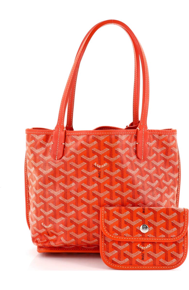 Pre-Owned Goyard Anjou Reversible Tote Coated Canvas Mini, Alternate, color, Orange