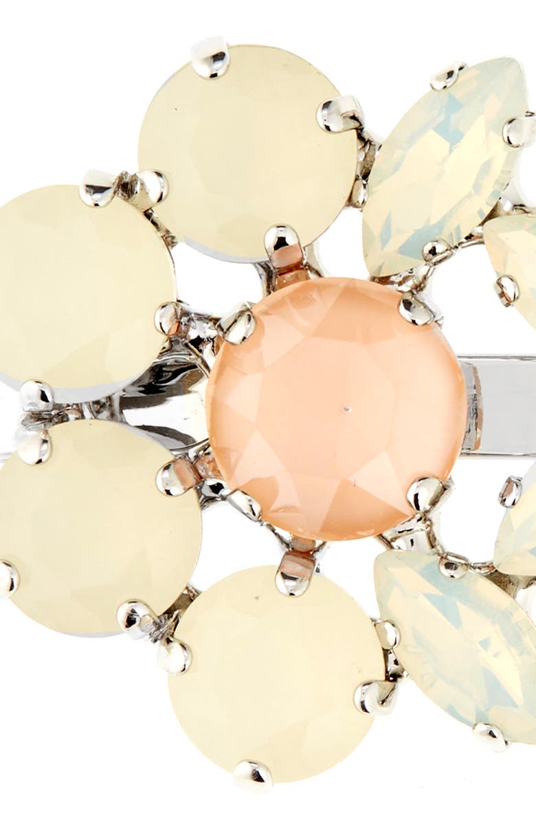 Simone Rocha Mini Heartbloom Hair Clip, Alternate, color, Sand Opal/ Clementine/ Pearl