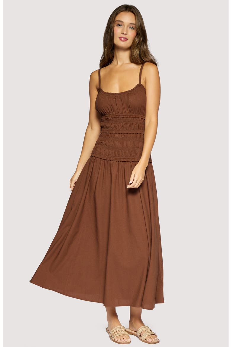 Inez Maxi Dress, Alternate, color, BROWN