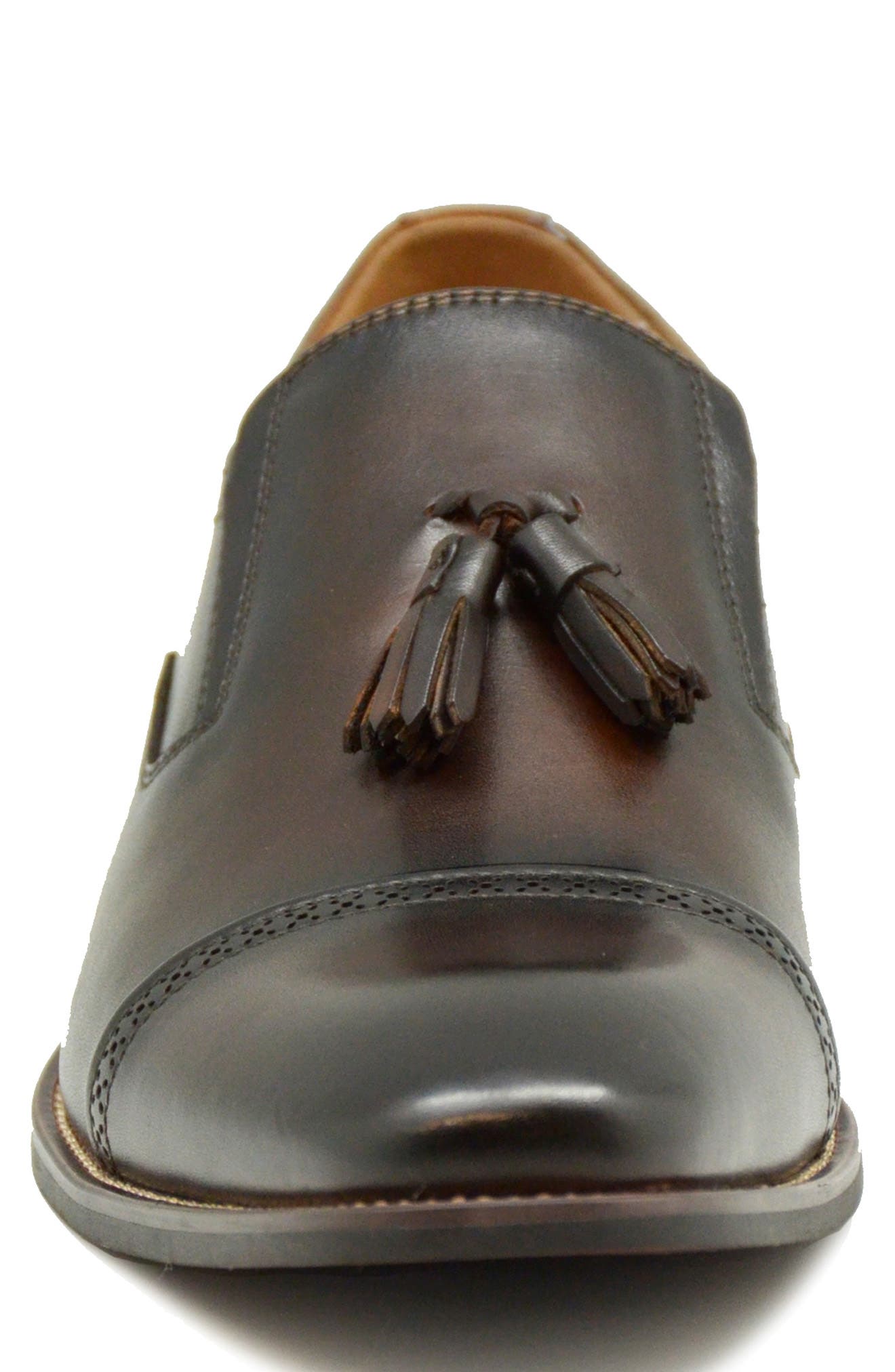 Tobias Tassel Loafer, Alternate, color, DARK BROWN