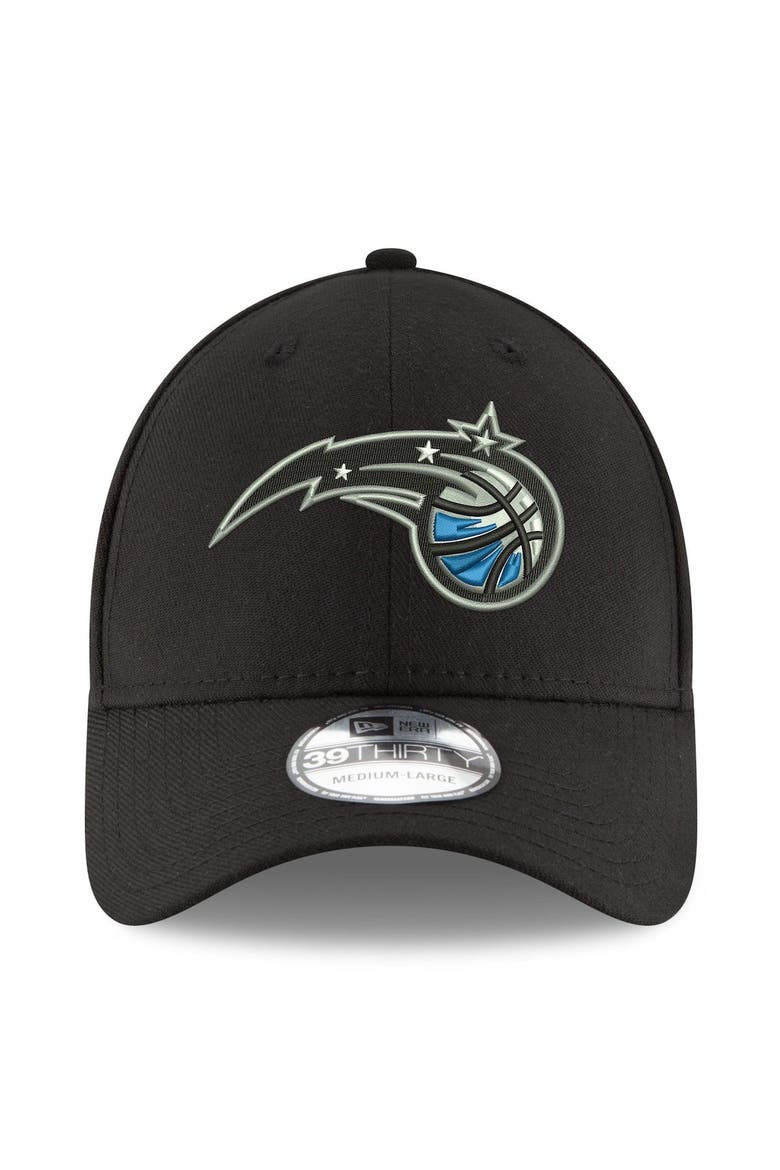 Men's New Era Black Orlando Magic Team Classic 39THIRTY Flex Hat, Main, color, BLACK