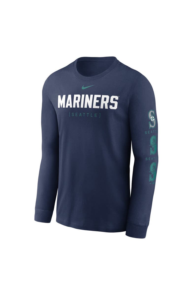 Nike Men's Nike Navy Seattle Mariners Repeater Long Sleeve T-Shirt, Alternate, color, 