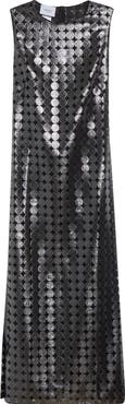Akris punto Metallic Dot Semisheer Sleeveless Dress