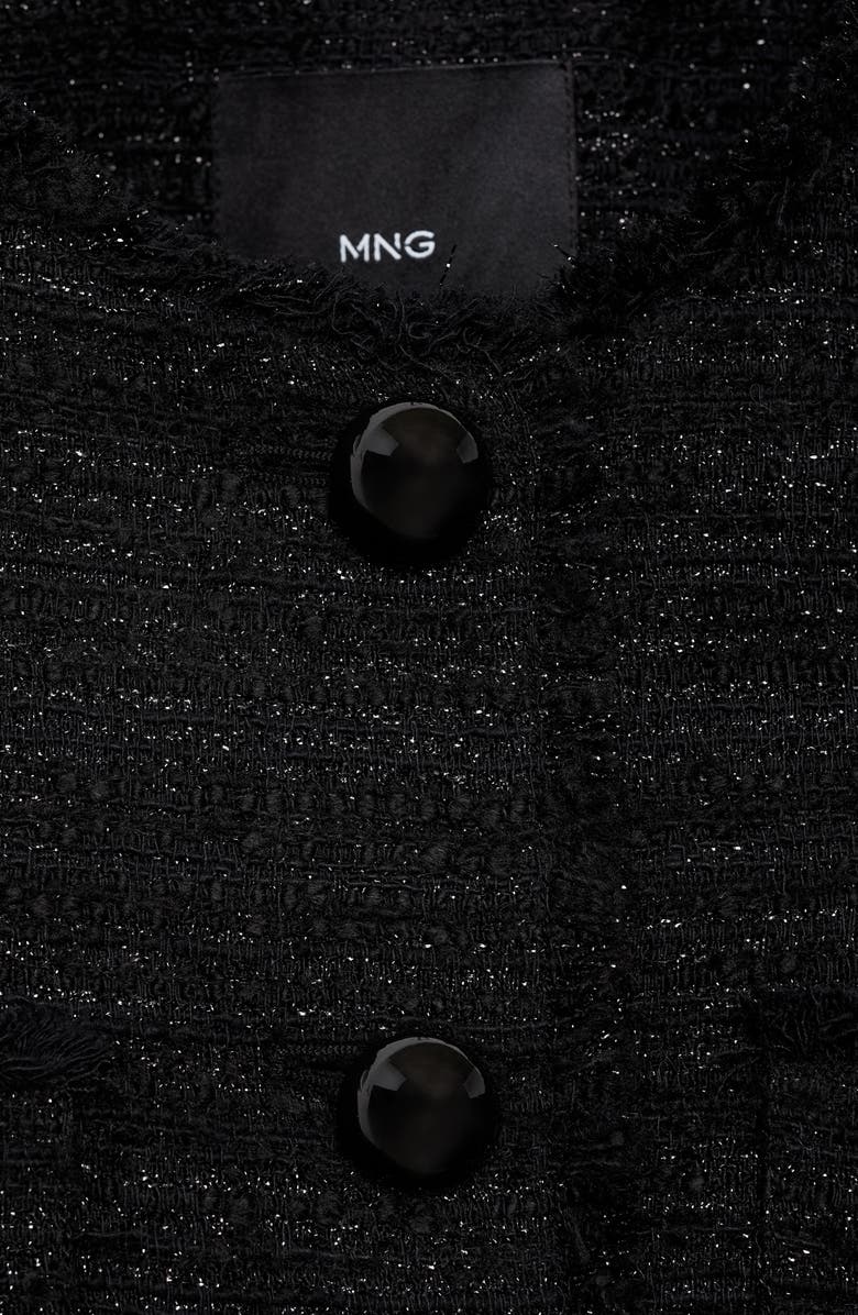 MANGO Pocket Tweed Jacket, Alternate, color,