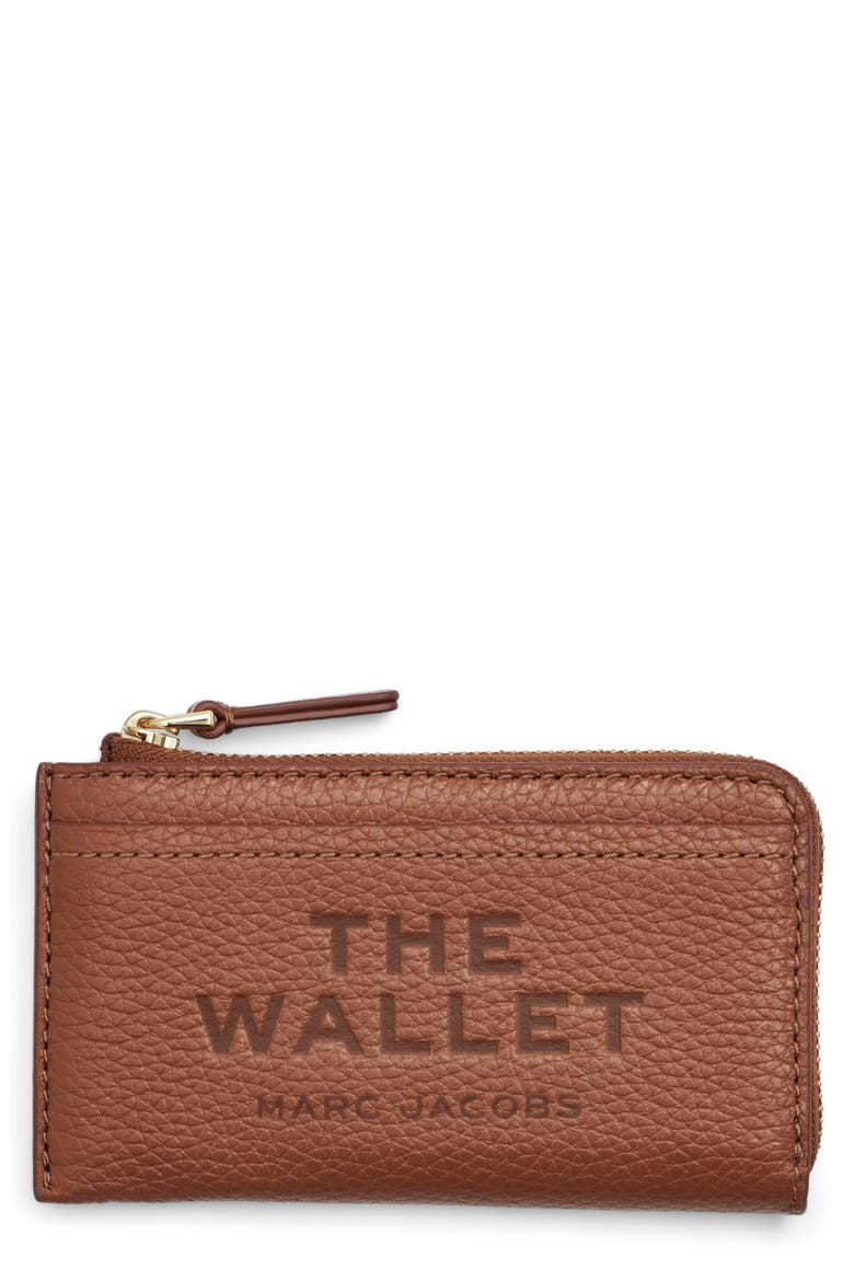 The Top Zip Multi Leather Wallet, Main, color, ARGAN OIL