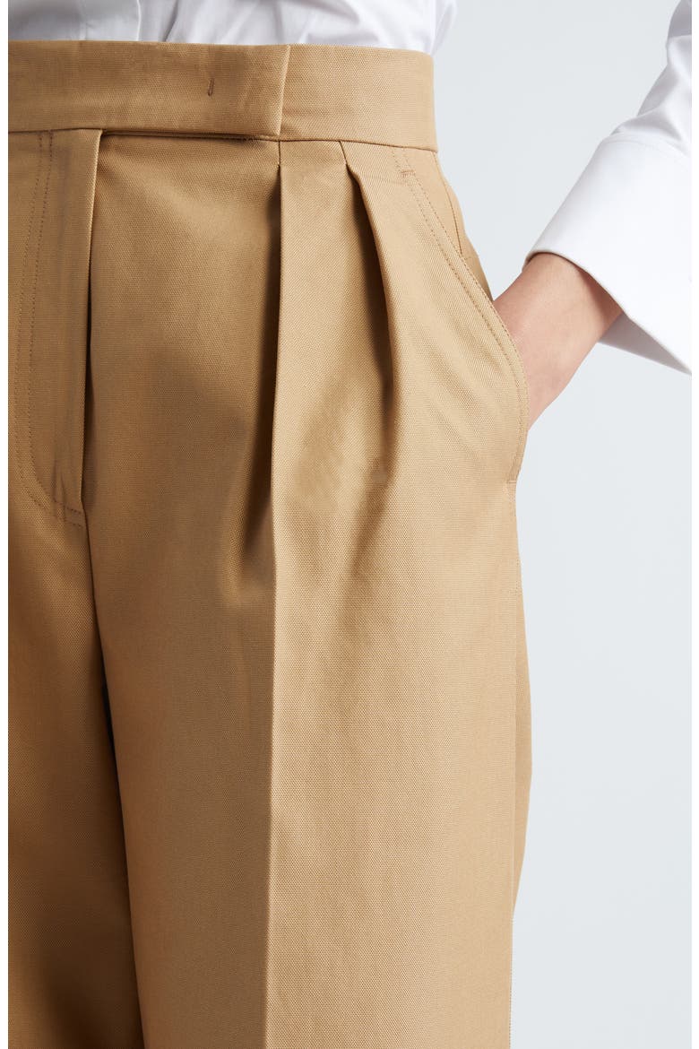 Corte Wide Leg Cotton Trousers, Alternate, color, TOBACCO